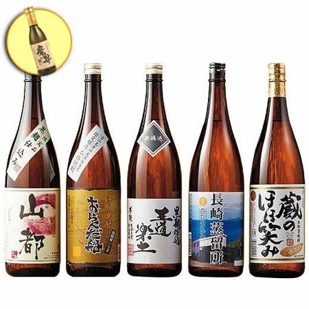 ≪ネット限定プレゼント付★４６％オフ≫本場九州５酒蔵のいも焼酎一升瓶飲みくらべ５本組