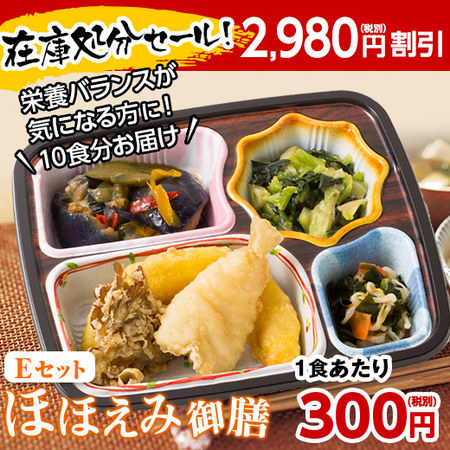 宅菜便　ほほえみ御膳（お試しＥセット）　７日前後お届け