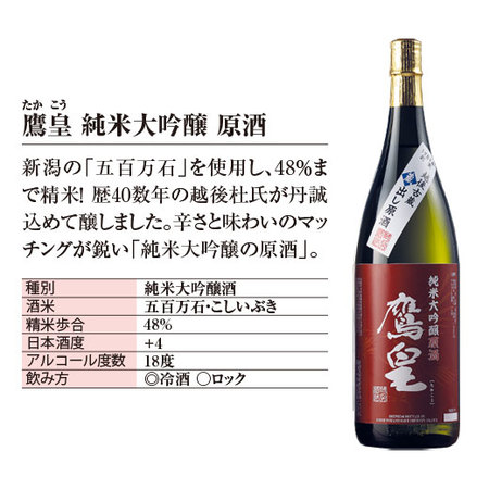 【早期特典】越つかの酒造　三皇（さんこう）　大吟醸原酒飲みくらべ３本組