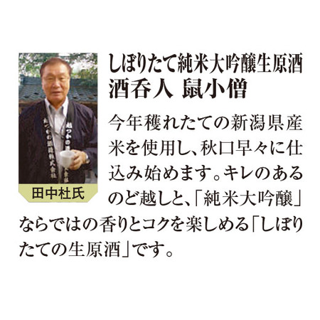 しぼりたて純米大吟醸生原酒酒呑人　鼠小僧