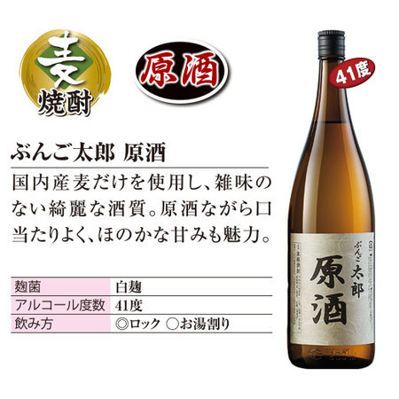 本場九州　麦焼酎原酒飲みくらべ一升瓶３本組