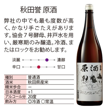 秋田誉　原酒