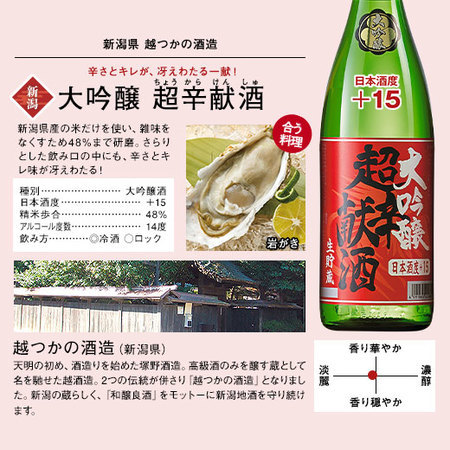 大吟醸　超辛献酒　６本セット