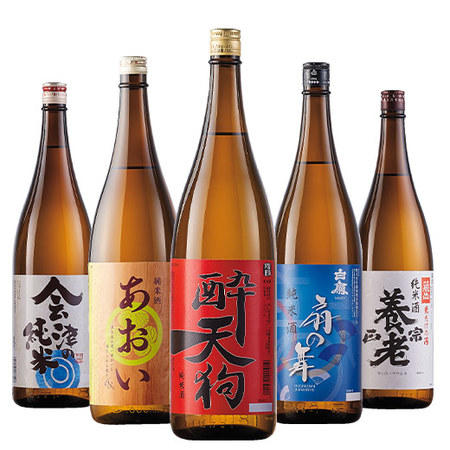 ≪約２７％オフ！≫特割！５酒蔵の純米酒飲みくらべ一升瓶５本組