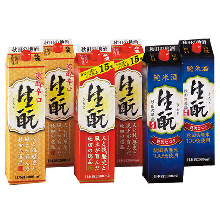 北鹿　生もと３種２Ｌパック飲みくらべ６本組