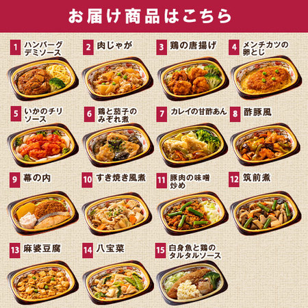 宅菜便　ぬくもり一菜お試し１５食セット