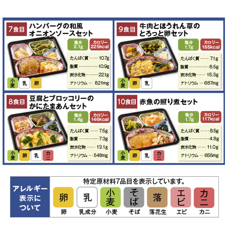 宅菜便　塩分２．１ｇ以下のおかず１０食セット