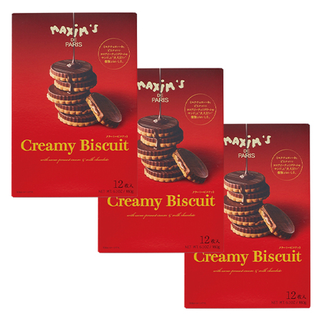 ≪ＶＤお届け≫マキシム・ド・パリ　クリーミービスケット３箱