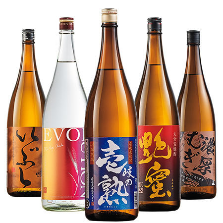 ≪１２月下旬お届け≫【５３％ＯＦＦ！】特割！大分・壱岐の五蔵　麦焼酎飲みくらべ一升瓶５本組