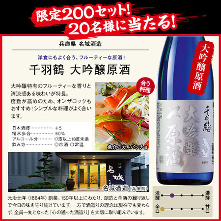 ≪特別送料無料・ネット限定≫日本酒通販ＮＯ．１記念セット大吟醸５本組