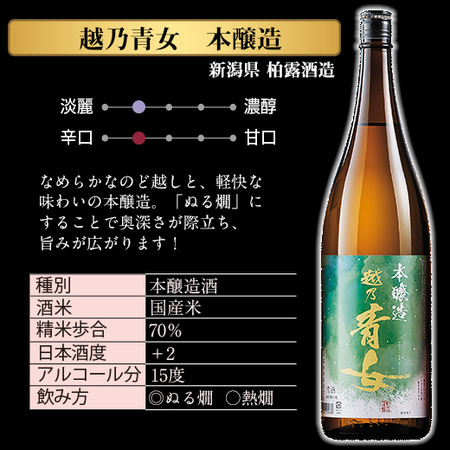 ≪お手紙をご覧の方限定≫期間限定！新潟地酒晩酌セット一升瓶６本組
