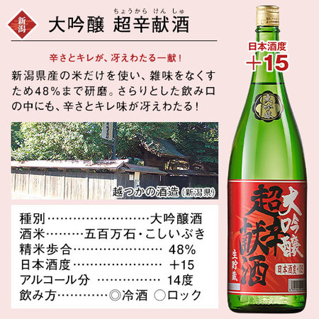 ≪４０％ＯＦＦ！≫利酒師が選ぶ　辛口地酒一升瓶飲みくらべ６本組【第３弾】