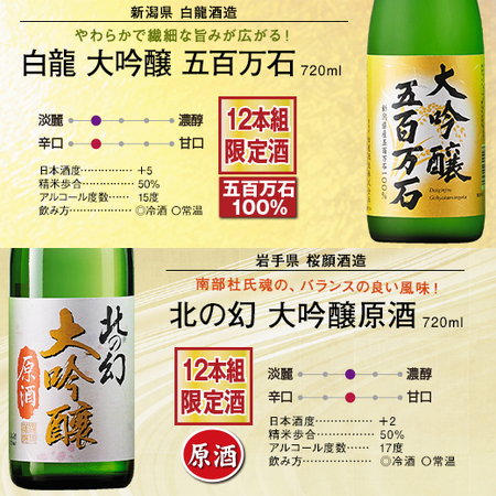 ≪５０％ＯＦＦ！！≫特割！全国１２酒蔵の大吟醸飲みくらべ１２本組【第２弾】