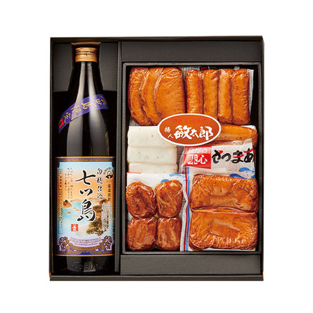 鹿児島限定！芋焼酎七ッ島＆さつま揚げセット