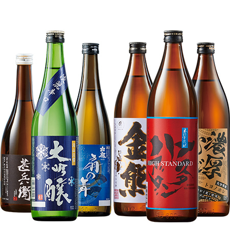 日本酒、焼酎(獺祭、雁木、三岳原酒)