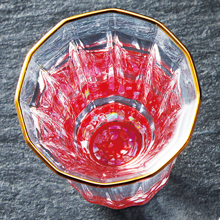 金杯　万華鏡　石垣　赤　コースター付