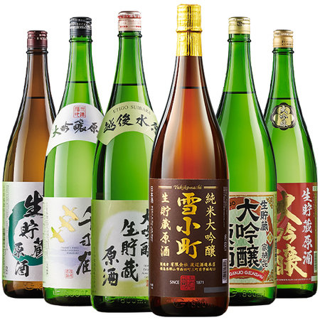 ≪４８％ＯＦＦ≫特割！６酒蔵の生貯蔵大吟醸原酒飲みくらべ一升瓶６本