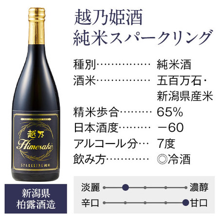 越乃姫酒純米スパークリング３本セット