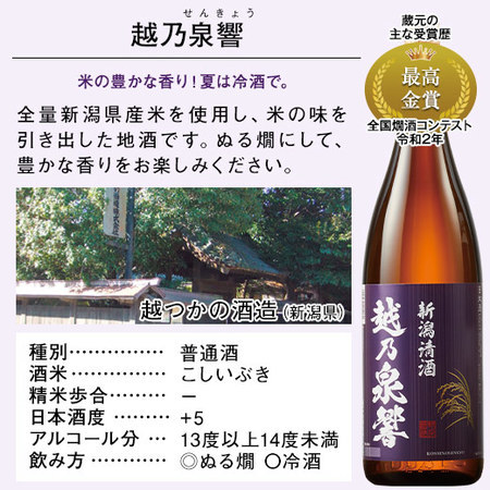 ≪４６％ＯＦＦ！≫特割！本場新潟・東北の地酒飲みくらべ一升瓶６本【第５弾】