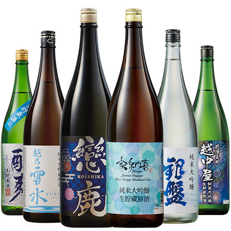 ≪６本セットで１５，１６１円お得！≫まとめて６蔵純米・純米大吟醸生貯蔵原酒一升瓶６本組