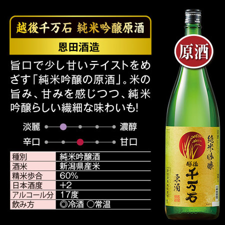 越後千万石　純米吟醸原酒