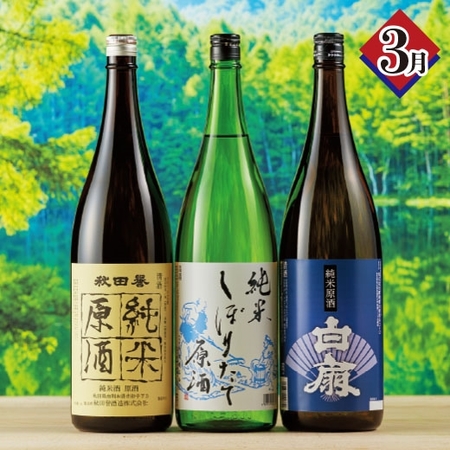 ≪会員様限定★約９％オフ≫銘銘酒３６選　利酒便シリーズ（純米酒原酒三蔵）３月分