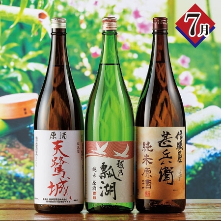 ≪ネット限定★１９％オフ≫銘酒３６選　利酒便シリーズ（純米酒原酒三蔵）７月分