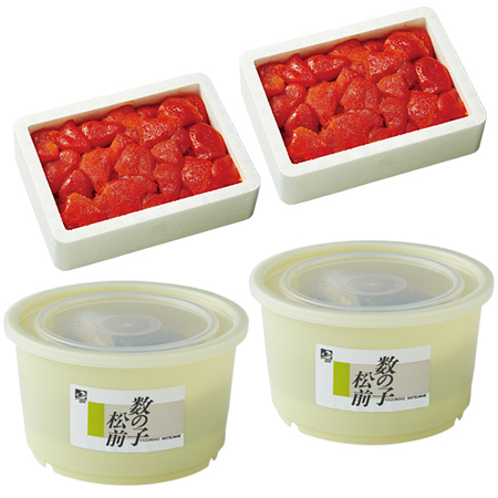 ≪お歳暮ギフト≫博多の味辛子明太子と数の子松前４