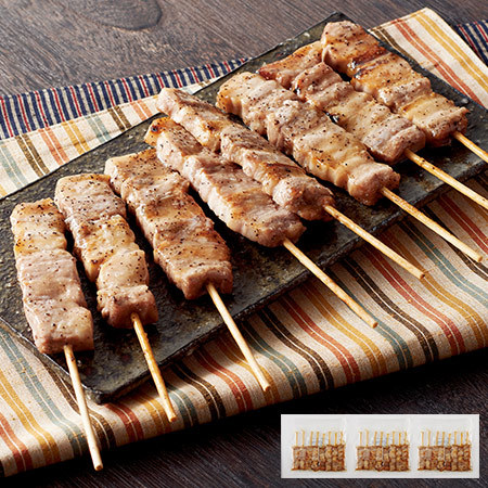 ◆レンジで九州産豚バラ串（塩ダレ）２４本