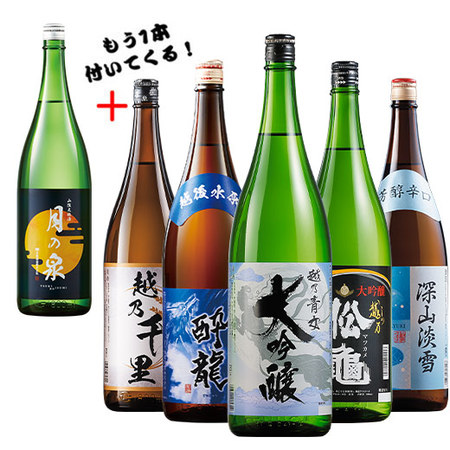 家呑み応援！新潟地酒飲みくらべ一升瓶5本組＋1本増量＜第4弾