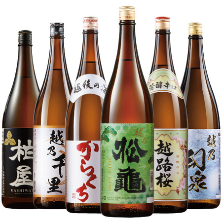 特割！越乃六蔵晩酌飲みくらべ一升瓶６本組＜第３弾＞