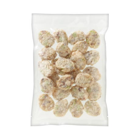 たこと枝豆のちぎり揚げ