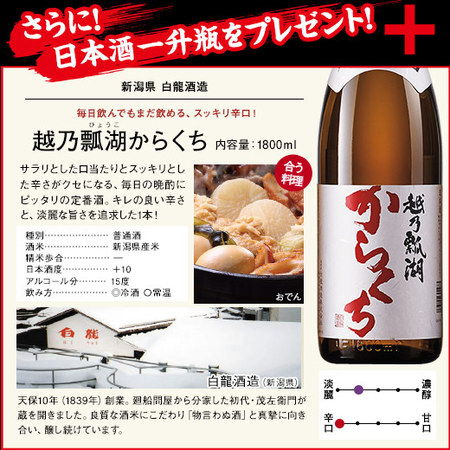 ≪ＷＥＢ限定★５５％ＯＦＦ！≫純米酒入り！新潟地酒５本組＋１本増量セット