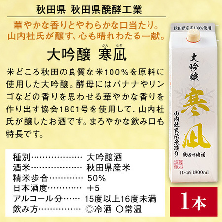 全国６蔵オリジナル大吟醸パック酒6本組