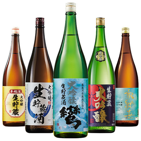 ≪５１％ＯＦＦ！≫特割！５酒蔵の生貯蔵大吟醸飲みくらべ一升瓶５本組＜第2弾＞