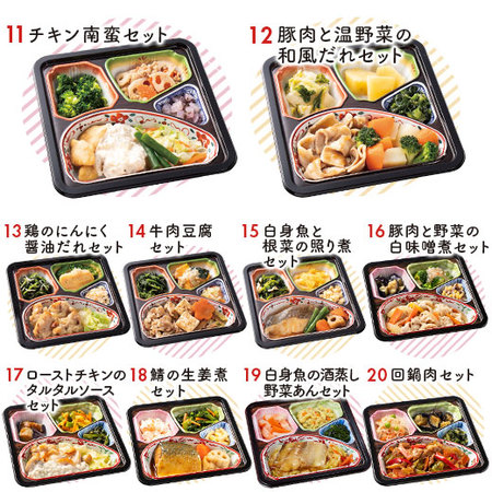 宅菜便　塩分2.0ｇ以下のおかず20食（20種×1食）