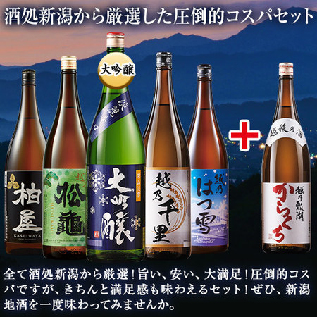 大吟醸入！新潟地酒飲比一升５本+１本増量