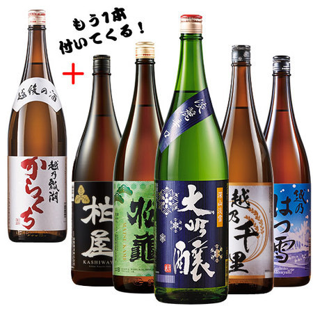 大吟醸入！新潟地酒飲比一升５本+１本増量