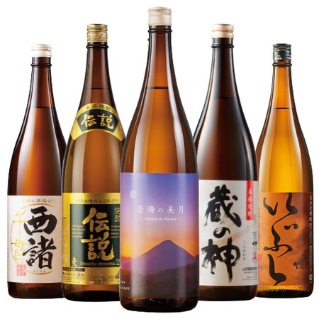 ≪４４％ＯＦＦ！≫受賞酒・熟成酒入り！厳選芋・麦焼酎飲みくらべ一升瓶５本組