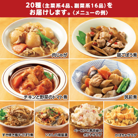 【アウトレットセール★約５０％ＯＦＦ】お買得！にこさら食堂２０種