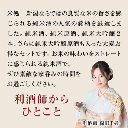 ≪会員様限定★タイムセール≫特割！新潟純米づくし一升瓶６本組