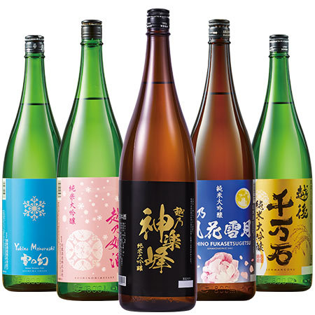 ≪５２％ＯＦＦ！！≫特割！越乃五蔵純米大吟醸飲みくらべ一升瓶５本組＜第３弾＞