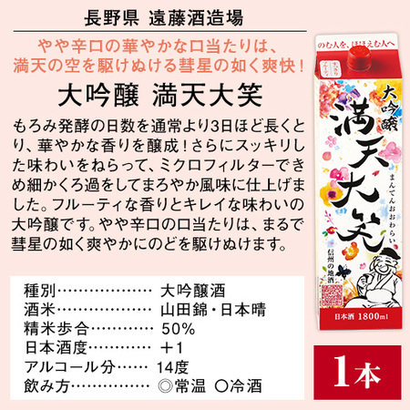 ≪会員様限定★タイムセール≫全国６蔵オリジナル大吟醸パック酒6本組