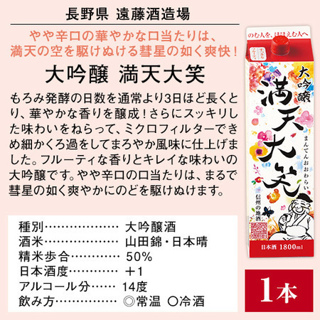 全国６蔵オリジナル大吟醸パック酒６本組