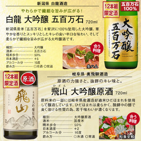 ≪５１％ＯＦＦ！≫特割！全国１２酒蔵の大吟醸飲みくらべ１２本組＜第３弾＞