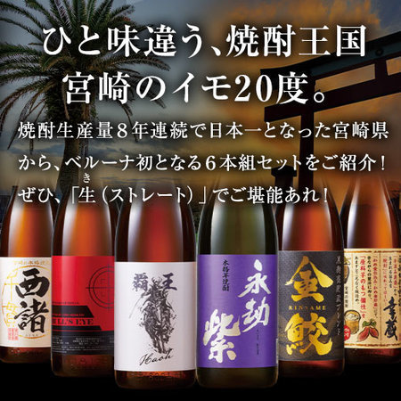 ≪５０％ＯＦＦ！≫特割！宮﨑六蔵いも焼酎飲みくらべ一升瓶６本組