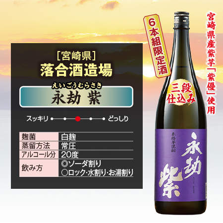 ≪５０％ＯＦＦ！≫特割！宮﨑六蔵いも焼酎飲みくらべ一升瓶６本組