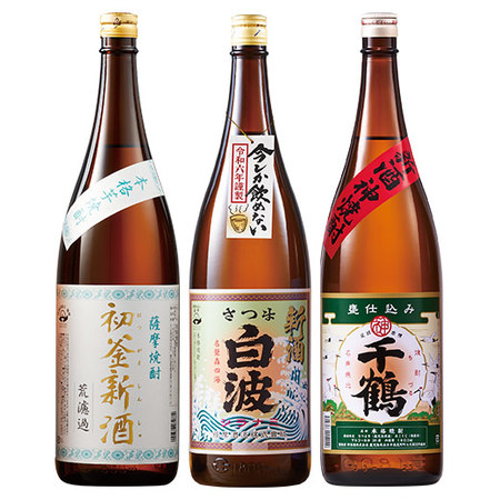 薩摩三蔵の芋焼酎ヌーヴォー飲みくらべ一升瓶3本組<第２弾>