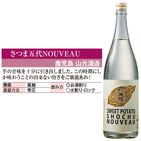 薩摩五蔵の芋焼酎ヌーヴォー飲みくらべ一升瓶5本組<第３弾>