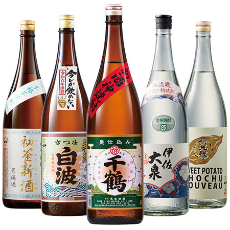 薩摩五蔵の芋焼酎ヌーヴォー飲みくらべ一升瓶5本組<第３弾>